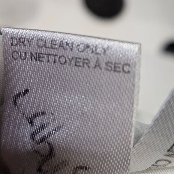 Amanda + Chelsea Skirt Size 10 White with Black Polka Dots Zip Up Back - Picture 10 of 10